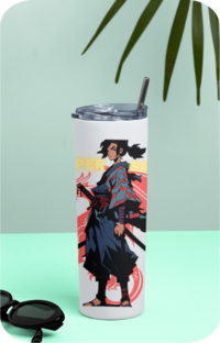 Unisex Tumbler Bottle White Super Saiyyan PRINT