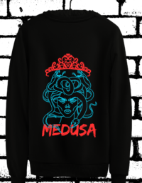 Unisex Hooded SweatShirt Medusa print